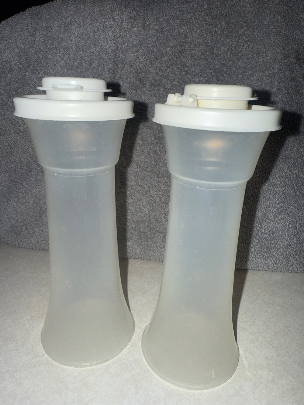 Tupperware salt & pepper vintage shakers